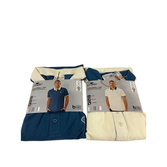2 Aldi Mens xl Pickle Ball reg fit 46-48 Polo Shirts NEW - Picture 1 of 4